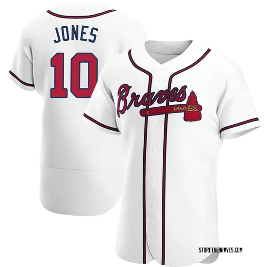 Chipper Jones Atlanta Braves Authentic Home Jersey White