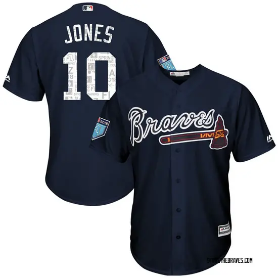 chipper jones navy jersey