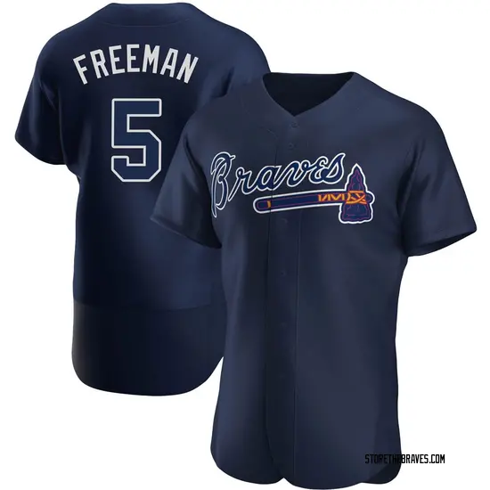 atlanta braves navy jersey