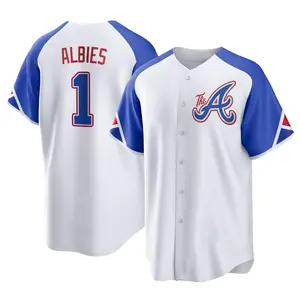 Ozzie Albies Atlanta Braves Replica 2023 City Connect Jersey - White